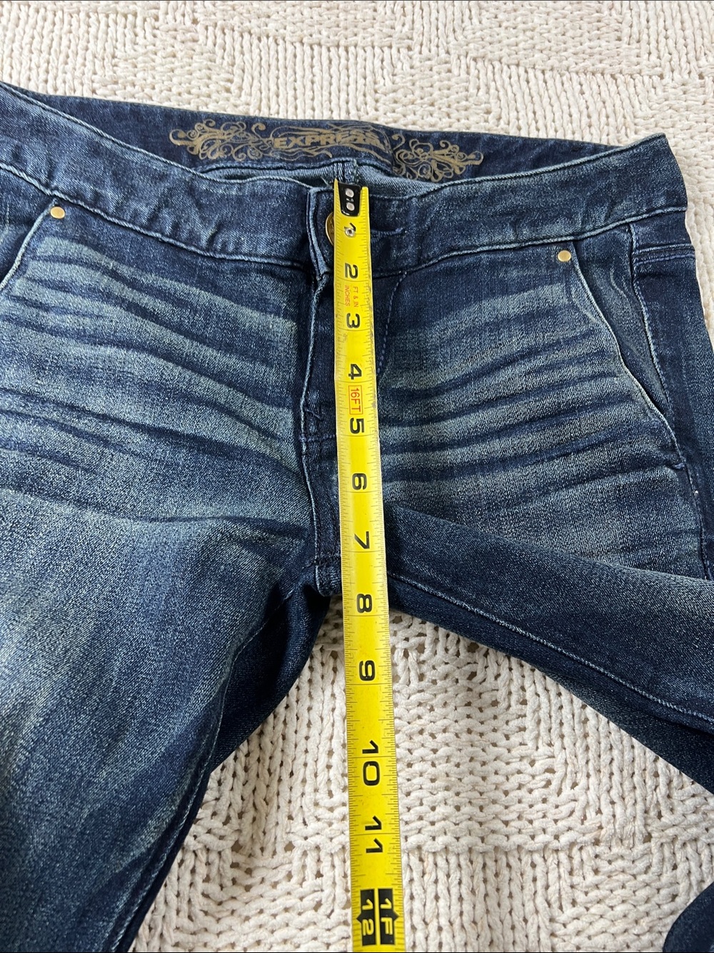 Express Stella Slim Flare Low-rise Regular Fit Jeans Size 0 - Picture 10 of 14